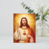 Heiliges Herz Jesu Christi Postkarte (Stehend Vorderseite)