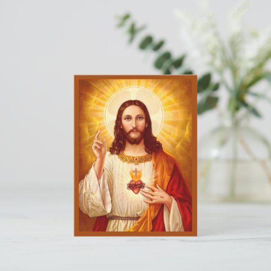 Heiliges Herz Jesu Christi Postkarte (Stehend Vorderseite)