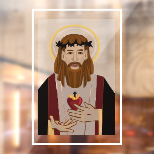 Heiliges Herz Jesu Fensterheber Fensteraufkleber