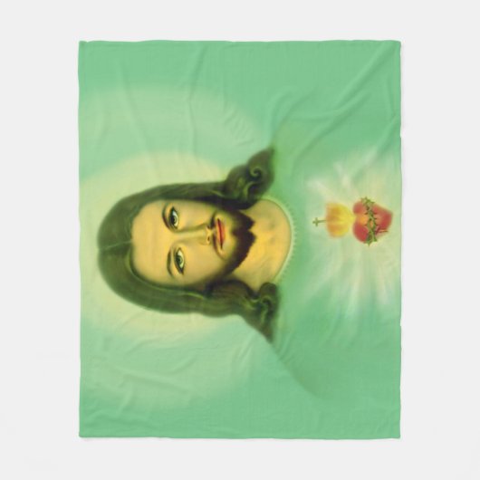 Heiliges Herz Jesu Fleece Blanket, (Vorderseite)