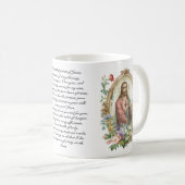 Heiliges Herz Jesu florales religiöses Gebet Kaffeetasse (VorderseiteRechts)