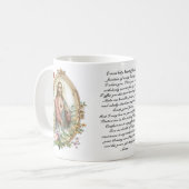 Heiliges Herz Jesu florales religiöses Gebet Kaffeetasse (Vorderseite Links)