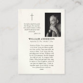 Heiliges Herz Jesu Fotos Beerdigungskarte Platzkarte (Rückseite)