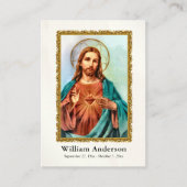 Heiliges Herz Jesu Fotos Beerdigungskarte Platzkarte (Vorderseite)