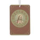 Heiliges Herz Jesu Ich vertraue auf dich Autolufterfrischer (Rückseite)
