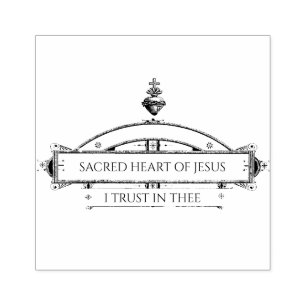 Heiliges Herz Jesu Ich vertraue auf dich Gummistempel
