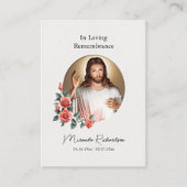 Heiliges Herz Jesu katholische Beerdigung Gebetska Platzkarte (Vorderseite)