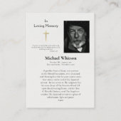 Heiliges Herz Jesu katholische Beerdigung Gebetska Platzkarte (Rückseite)