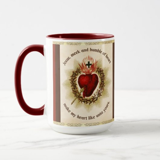 Heiliges Herz Jesu Katholische Hingabe Tasse (Links)