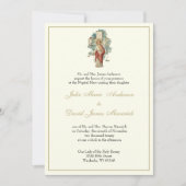 Heiliges Herz Jesu Katholischer Hochzeitskombo Einladung (Vorderseite)