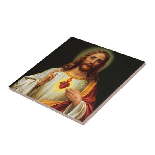 Heiliges Herz Jesu Keramik Tile Fliese (Seite)