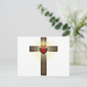 Heiliges Herz Jesu Kreuzes Postkarte (Stehend Vorderseite)
