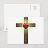 Heiliges Herz Jesu Kreuzes Postkarte (Vorne/Hinten)