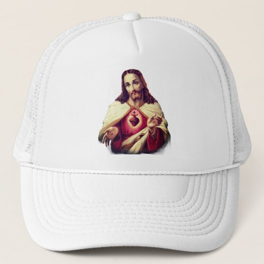 Heiliges Herz Jesu Malerei - Portugal Truckerkappe (Vorderseite)