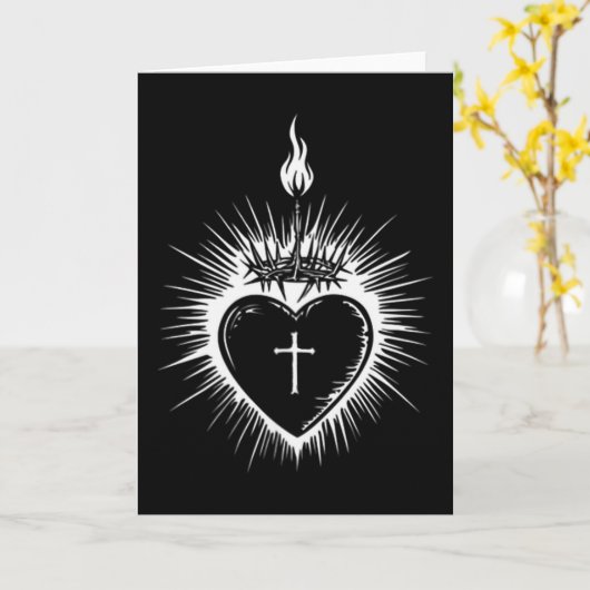 Heiliges Herz Jesu Männer Frauen Jesus Christus Ch Karte (Gelbe Blume)