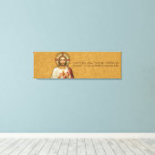 Heiliges Herz Jesu mit Bibelverse Leinwanddruck (Insitu (Holzboden))