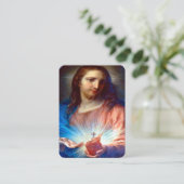 Heiliges Herz Jesu mit Schändchengebet Begleitkarte (Stehend Vorderseite)