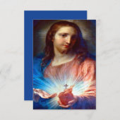Heiliges Herz Jesu mit Schändchengebet Begleitkarte (Vorne/Hinten)