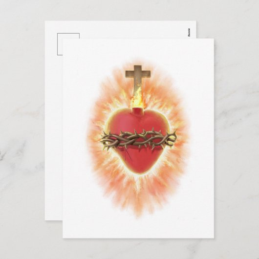 Heiliges Herz Jesu Postkarte (Vorne/Hinten)