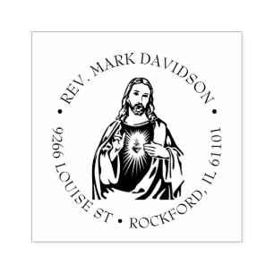 Heiliges Herz Jesu Religiöse göttliche Barmherzi Gummistempel