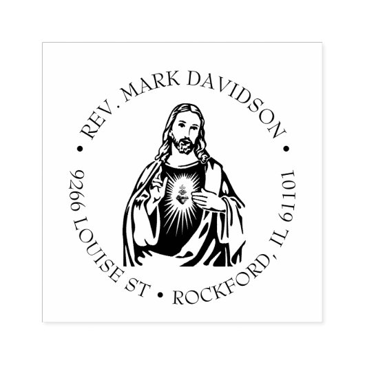 Heiliges Herz Jesu Religiöse göttliche Barmherzigk Gummistempel (Prägung)