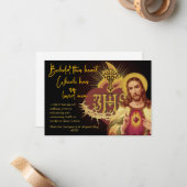 Heiliges Herz Jesu Religiöse göttliche Barmherzigk Mitteilungskarte (Vorderseite/Rückseite Beispiel)