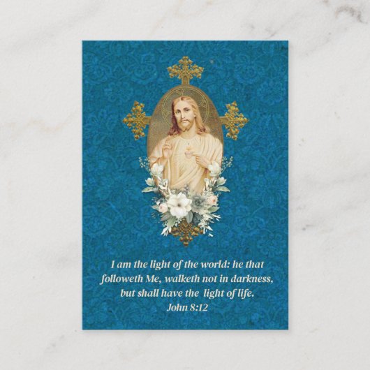 Heiliges Herz Jesu Religiöses Gebet Platzkarte (Vorderseite)