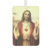 Heiliges Herz Jesu Traditionell katholisch Autolufterfrischer (Rückseite)