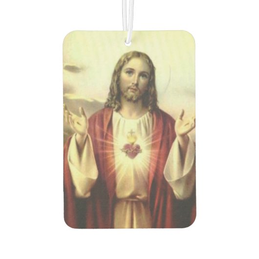 Heiliges Herz Jesu Traditionell katholisch Autolufterfrischer (Rückseite)