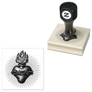 Heiliges Herz Jesu Traditionell katholisch Gummistempel