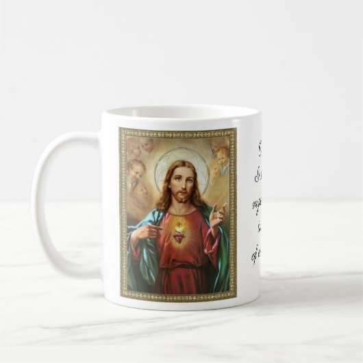 Heiliges Herz Jesu Übergabegeld Kaffeetasse (Links)