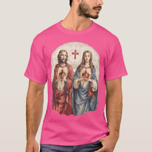Heiliges Herz Jesu und unbeflecktes Herz Marias T-Shirt