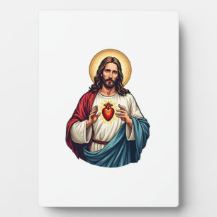 Heiliges Herz Jesu Vintage-Engraving-Shirt 2 Fotoplatte