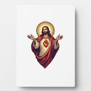 Heiliges Herz Jesu Vintage-Engraving-T-Shirt 2 Fotoplatte