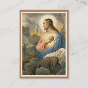 Heiliges Herz Jesu Vintage Heilige Karte Notre Dam