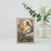 Heiliges Herz Jesu Vintage Heilige Karte Notre Dam (Stehend Vorderseite)