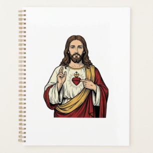 Heiliges Herz Jesu Vintage-Stich Vektor Kunst_1 Planer