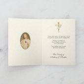 Heiliges Herz Jesus Beerdigung Beileid Vielen Dank Dankeskarte (Innenseite)