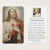 Heiliges Herz Jesus katholische Beerdigung Gedenks (Vorne & Hinten)