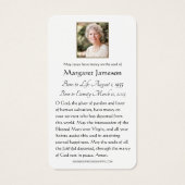 Heiliges Herz Jesus katholische Beerdigung Gedenks (Rückseite)