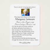 Heiliges Herz Jesus katholische Beerdigung Heilige (Rückseite)