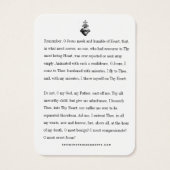 Heiliges Herz Jesus katholische Erinnerung Gebet (Rückseite)