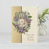 Heiliges Herz Jesus katholisches Beileid Danke (Stehend Vorderseite)