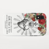 Heiliges Herz Jesus kreuzen Rote Rosen Blumen Case-Mate iPhone Hülle (Rückseite (Horizontal))