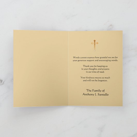 Heiliges Herz Jesus Lamb Beileid Danke (Innenseite)