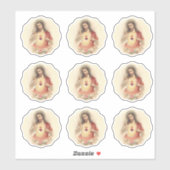 Heiliges Herz Jesus Religiöse göttliche Barmherzig Aufkleber (Blatt)