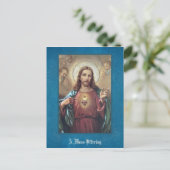 Heiliges Herz Jesus religiöse Masse bieten Postkarte (Stehend Vorderseite)