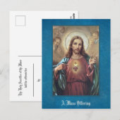 Heiliges Herz Jesus religiöse Masse bieten Postkarte (Vorne/Hinten)