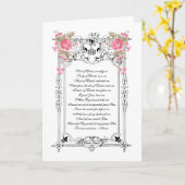 Heiliges Herz Jesus Rosa Rosen Elegantes Gebet Karte (Gelbe Blume)