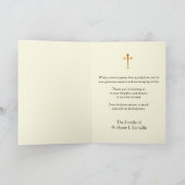 Heiliges Herz Jesus Rose Beileid Vielen Dank Dankeskarte (Innenseite)